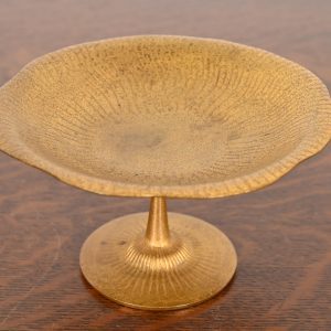 Tiffany Studios New York Bronze Doré Footed Bowl or Compote Dish