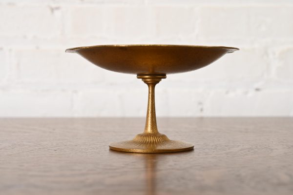 Tiffany Studios New York Bronze Doré Footed Bowl or Compote Dish - Image 2