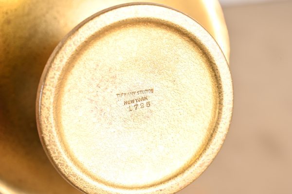Tiffany Studios New York Bronze Doré Footed Bowl or Compote Dish - Image 7