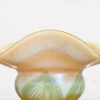 Louis Comfort Tiffany Favrile Iridescent Art Glass Pulled Feather Footed Bowl or Compote Dish - Image 4