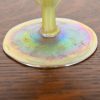 Louis Comfort Tiffany Favrile Iridescent Art Glass Pulled Feather Footed Bowl or Compote Dish - Image 6