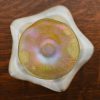 Louis Comfort Tiffany Favrile Iridescent Art Glass Pulled Feather Footed Bowl or Compote Dish - Image 7