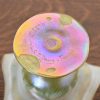 Louis Comfort Tiffany Favrile Iridescent Art Glass Pulled Feather Footed Bowl or Compote Dish - Image 8