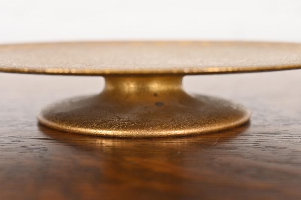 Tiffany Studios New York Greek Key Bronze Doré Footed Charger Plate or Tazza - Image 3