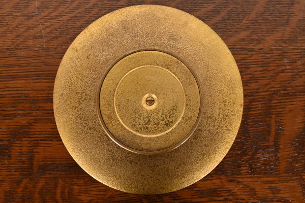 Tiffany Studios New York Greek Key Bronze Doré Footed Charger Plate or Tazza - Image 6