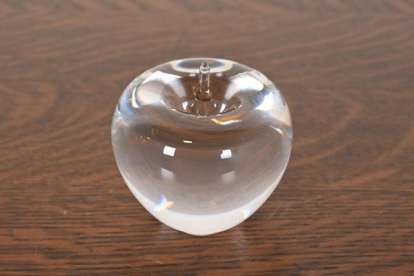 Tiffany & Co. Crystal Glass Apple Paperweight - Image 3