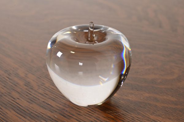 Tiffany & Co. Crystal Glass Apple Paperweight
