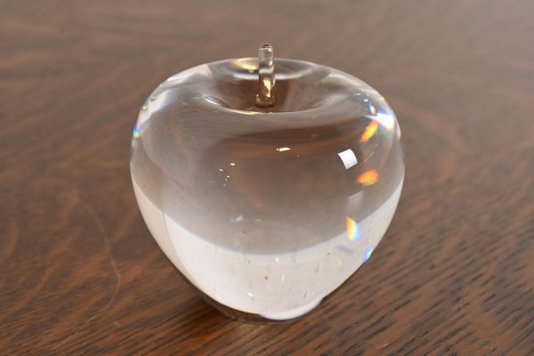 Tiffany & Co. Crystal Glass Apple Paperweight - Image 4
