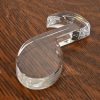Tiffany & Co. Crystal Glass Musical Note Paperweight - Image 2