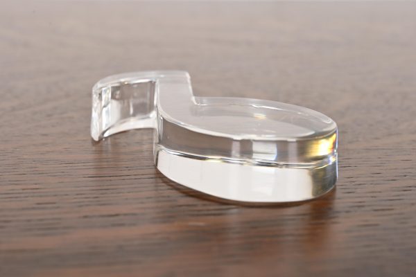Tiffany & Co. Crystal Glass Musical Note Paperweight - Image 4