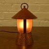 Roycroft Style Antique Arts & Crafts Hammered Copper Desk Lamp, 1930s - Image 8