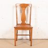 Antique Arts & Crafts Carved Oak and Leather Dining Chair, Circa 1900 - Image 3