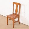 Antique Arts & Crafts Carved Oak and Leather Dining Chair, Circa 1900 - Image 4