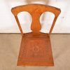 Antique Arts & Crafts Carved Oak and Leather Dining Chair, Circa 1900 - Image 5