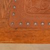 Antique Arts & Crafts Carved Oak and Leather Dining Chair, Circa 1900 - Image 8