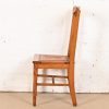 Antique Arts & Crafts Carved Oak and Leather Dining Chair, Circa 1900 - Image 9