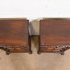 Antique Italian Renaissance Revival Carved Walnut and Burl Wood Bedside Chests, Circa 1900 - Image 9