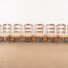 Baker Furniture French Country Carved Solid Walnut Dining Chairs, Set of Eight - Image 2