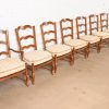Baker Furniture French Country Carved Solid Walnut Dining Chairs, Set of Eight - Image 3
