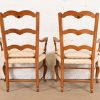 Baker Furniture French Country Carved Solid Walnut Dining Chairs, Set of Eight - Image 10