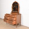 Phoenix Furniture Antique French Regency Louis XVI Burled Walnut Vanity Dresser With Mirror, Circa 1900 - Image 4
