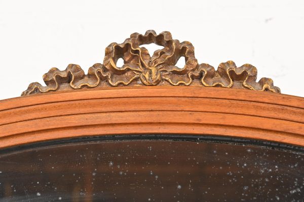 Phoenix Furniture Antique French Regency Louis XVI Burled Walnut Vanity Dresser With Mirror, Circa 1900 - Image 8