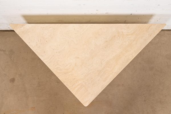 Modern Italian Travertine Triangular Coffee Table, Circa 1970s - Image 5