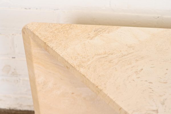 Modern Italian Travertine Triangular Coffee Table, Circa 1970s - Image 7