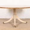 Baker Furniture Regency Oak and Tessellated Marble Pedestal Dining Table - Image 2
