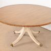 Baker Furniture Regency Oak and Tessellated Marble Pedestal Dining Table - Image 3