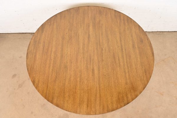 Baker Furniture Regency Oak and Tessellated Marble Pedestal Dining Table - Image 5