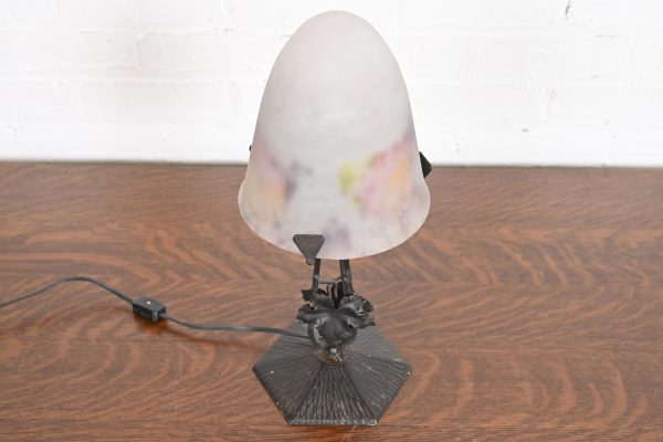 Degué French Art Deco Table Lamp, 1920s - Image 2