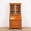 Ethan Allen Georgian Solid Birch Drop Front Secretary Desk With Bookcase Hutch - Image 2