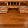 Ethan Allen Georgian Solid Birch Drop Front Secretary Desk With Bookcase Hutch - Image 6