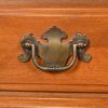Ethan Allen Georgian Solid Birch Drop Front Secretary Desk With Bookcase Hutch - Image 7