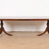 Drexel Georgian Mahogany Double Pedestal Extension Dining Table, Newly Refinished - Image 3