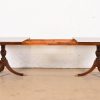 Drexel Georgian Mahogany Double Pedestal Extension Dining Table, Newly Refinished - Image 6