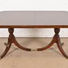 Drexel Georgian Mahogany Double Pedestal Extension Dining Table, Newly Refinished - Image 7