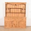 Antique Rustic Pine Sideboard Buffet With Hutch Top