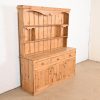 Antique Rustic Pine Sideboard Buffet With Hutch Top - Image 4