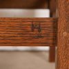 Gustav Stickley Antique Mission Oak Arts & Crafts H-Back Dining Chairs With Rush Seats, Set of Eight - Image 11