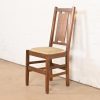 Gustav Stickley Antique Mission Oak Arts & Crafts H-Back Dining Chairs With Rush Seats, Set of Eight - Image 7