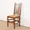 Gustav Stickley Antique Mission Oak Arts & Crafts H-Back Dining Chairs With Rush Seats, Set of Eight - Image 6