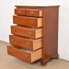 Ethan Allen Early American Solid Cherry Wood Six-Drawer Highboy Dresser - Image 6