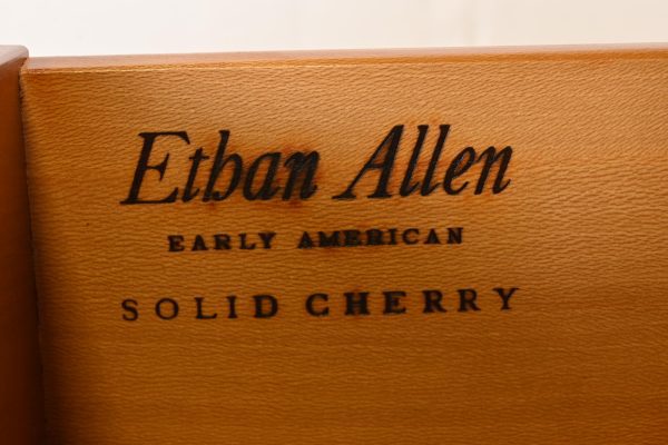 Ethan Allen Early American Solid Cherry Wood Six-Drawer Highboy Dresser - Image 8