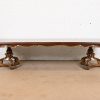 Karges French Regency Louis XVI Burled Walnut Double Pedestal Extension Dining Table, Newly Refinished - Image 3