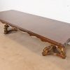 Karges French Regency Louis XVI Burled Walnut Double Pedestal Extension Dining Table, Newly Refinished - Image 2
