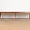Directional Mid-Century Modern Cherry and Burl Wood Extension Dining Table, Newly Refinished - Image 3