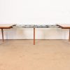 Directional Mid-Century Modern Cherry and Burl Wood Extension Dining Table, Newly Refinished - Image 6