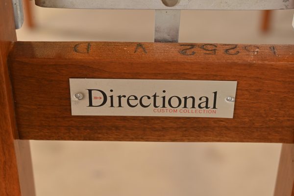 Directional Mid-Century Modern Cherry and Burl Wood Extension Dining Table, Newly Refinished - Image 11